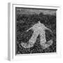 Human Figure Outline Imprinted On Grass-sirylok-Framed Art Print