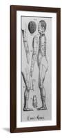 Human Figure Profile with Acupuncture Points and Meridians Identified, 1825-null-Framed Premium Giclee Print