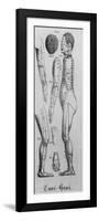 Human Figure Profile with Acupuncture Points and Meridians Identified, 1825-null-Framed Premium Giclee Print