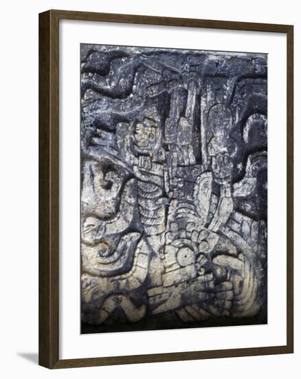 Human Figure, Relief of the Temple of the Jaguars, Chichen Itza-null-Framed Photographic Print