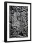 Human Figure, Stone Bas-Relief, Chichen Itza-null-Framed Photographic Print