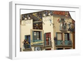 Human Figures on the World Cinema Building, Cannes, Provence-Alpes-Cote D'Azur, France-null-Framed Giclee Print