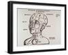 Human Head Mapping Sections of the Brain to Corresponding Body Parts, 1513-null-Framed Art Print