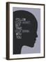 Human Head with a Quote.-Ladoga-Framed Art Print