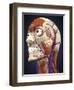 Human Head with Bone, Muscles and Circulatory System-Stocktrek Images-Framed Art Print
