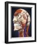 Human Head with Bone, Muscles and Circulatory System-Stocktrek Images-Framed Art Print