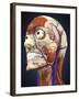 Human Head with Bone, Muscles and Circulatory System-Stocktrek Images-Framed Art Print
