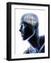 Human Head with EEG Brainwaves-null-Framed Photographic Print