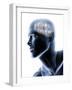 Human Head with EEG Brainwaves-null-Framed Photographic Print