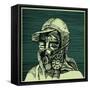 Human Head with Mask.-RYGER-Framed Stretched Canvas