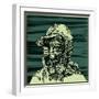 Human Head with Mask.-RYGER-Framed Art Print