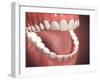 Human Mouth Open, Showing Teeth, Gums and Tongue-null-Framed Art Print