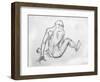 Human's Figure, Pencil Drawing Illustration, Sketch-Vadim Cherenko-Framed Photographic Print