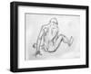 Human's Figure, Pencil Drawing Illustration, Sketch-Vadim Cherenko-Framed Photographic Print