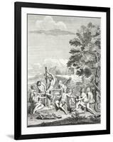 Human Sacrifice, from 'Voyage Historique De L'Amerique Meridionale', 1752-Jorge Juan y Santacilia-Framed Giclee Print