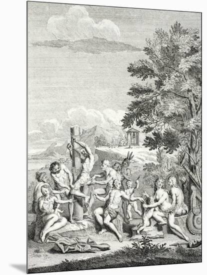 Human Sacrifice, from 'Voyage Historique De L'Amerique Meridionale', 1752-Jorge Juan y Santacilia-Mounted Giclee Print