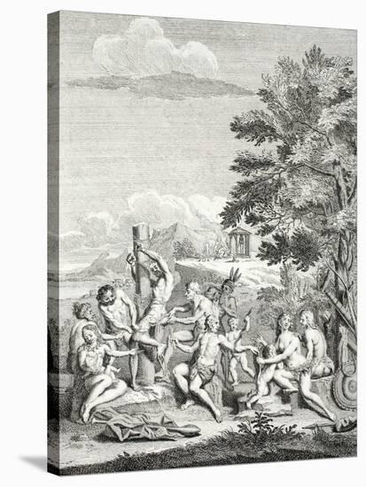 Human Sacrifice, from 'Voyage Historique De L'Amerique Meridionale', 1752-Jorge Juan y Santacilia-Stretched Canvas