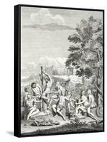 Human Sacrifice, from 'Voyage Historique De L'Amerique Meridionale', 1752-Jorge Juan y Santacilia-Framed Stretched Canvas