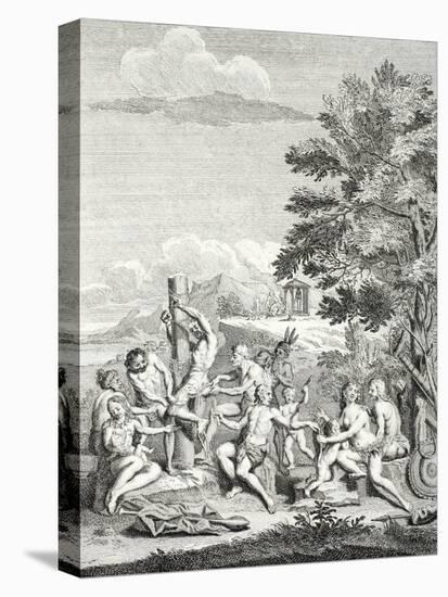 Human Sacrifice, from 'Voyage Historique De L'Amerique Meridionale', 1752-Jorge Juan y Santacilia-Stretched Canvas
