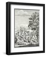 Human Sacrifice, from 'Voyage Historique De L'Amerique Meridionale', 1752-Jorge Juan y Santacilia-Framed Giclee Print