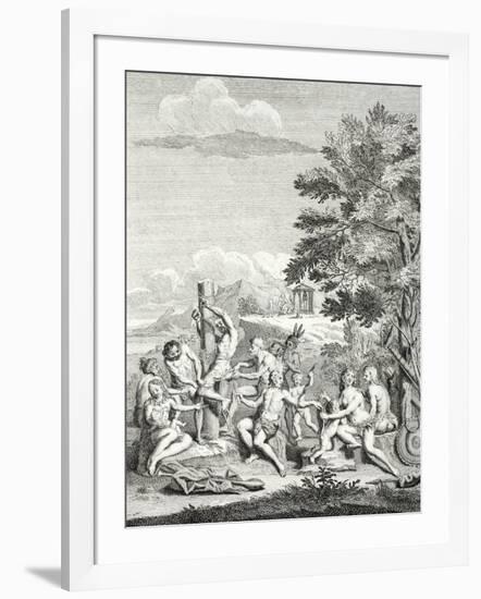 Human Sacrifice, from 'Voyage Historique De L'Amerique Meridionale', 1752-Jorge Juan y Santacilia-Framed Giclee Print