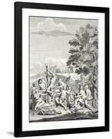 Human Sacrifice, from 'Voyage Historique De L'Amerique Meridionale', 1752-Jorge Juan y Santacilia-Framed Giclee Print