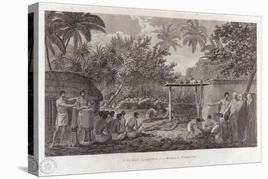 Human Sacrifice on Tahiti in the South Pacific, C1773-W Woollett-Stretched Canvas