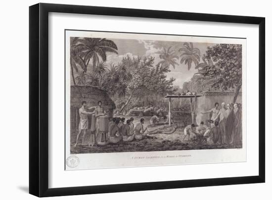 Human Sacrifice on Tahiti in the South Pacific, C1773-W Woollett-Framed Giclee Print