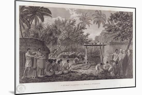 Human Sacrifice on Tahiti in the South Pacific, C1773-W Woollett-Mounted Giclee Print