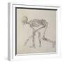 Human Skeleton: Lateral View in Crouching Posture-George Stubbs-Framed Giclee Print