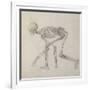 Human Skeleton: Lateral View in Crouching Posture-George Stubbs-Framed Giclee Print