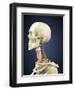 Human Skeleton with Nervous System and Larynx Organ of Neck-Stocktrek Images-Framed Art Print
