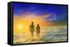 Humanity And the Universe, Artwork-Richard Bizley-Framed Stretched Canvas