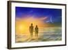 Humanity And the Universe, Artwork-Richard Bizley-Framed Premium Photographic Print