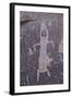 Humanoid Petroglyph on the Kohta Circus Petroglyph Panel, Gold Butte, Nevada, Usa-James Hager-Framed Photographic Print