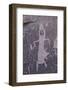 Humanoid Petroglyph on the Kohta Circus Petroglyph Panel, Gold Butte, Nevada, Usa-James Hager-Framed Photographic Print