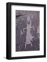 Humanoid Petroglyph on the Kohta Circus Petroglyph Panel, Gold Butte, Nevada, Usa-James Hager-Framed Photographic Print