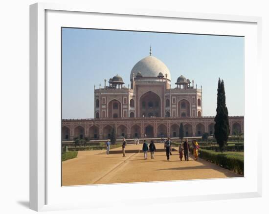 Humayun's Tomb, Completed in 1573, the Forerunner of the Taj Mahal, Delhi, India-Harding Robert-Framed Photographic Print