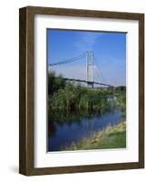 Humber Bridge from the South Bank, Yorkshire, England, United Kingdom-R Mcleod-Framed Photographic Print