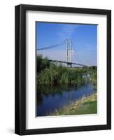 Humber Bridge from the South Bank, Yorkshire, England, United Kingdom-R Mcleod-Framed Photographic Print