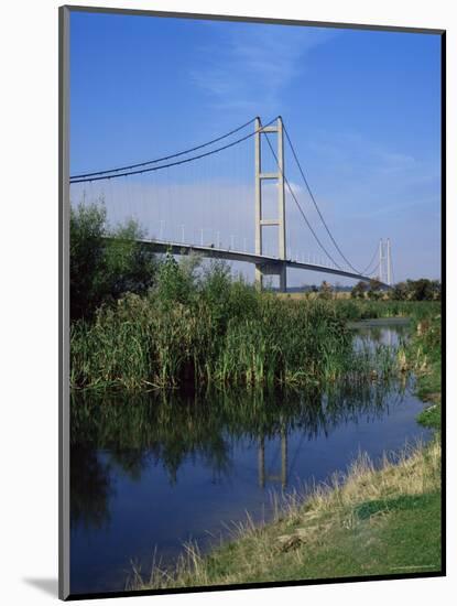 Humber Bridge from the South Bank, Yorkshire, England, United Kingdom-R Mcleod-Mounted Photographic Print