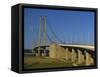 Humber Bridge Seen from the South, Humberside-Yorkshire, England, United Kingdom, Europe-Waltham Tony-Framed Stretched Canvas