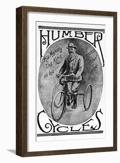Humber Cycles Advertisement Featuring Edward VII, 1902-null-Framed Art Print
