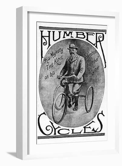 Humber Cycles Advertisement Featuring Edward VII, 1902-null-Framed Art Print