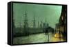 Humber Dockside, Hull, 1882-Grimshaw-Framed Stretched Canvas