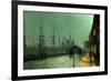 Humber Dockside, Hull-John Atkinson Grimshaw-Framed Giclee Print