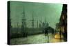 Humber Dockside, Hull-John Atkinson Grimshaw-Stretched Canvas