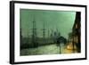 Humber Dockside, Hull-John Atkinson Grimshaw-Framed Giclee Print