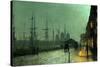 Humber Dockside, Hull-John Atkinson Grimshaw-Stretched Canvas