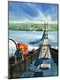 Humber Estuary Bridge under Construction-null-Mounted Giclee Print